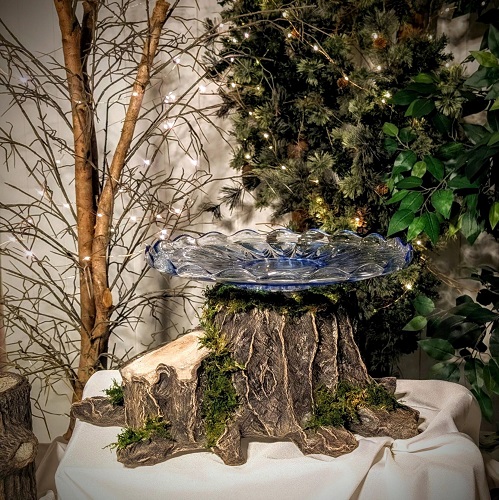 Faux Stump Hors d'oeuvres Tray - Artificial Trees/Floor Plants